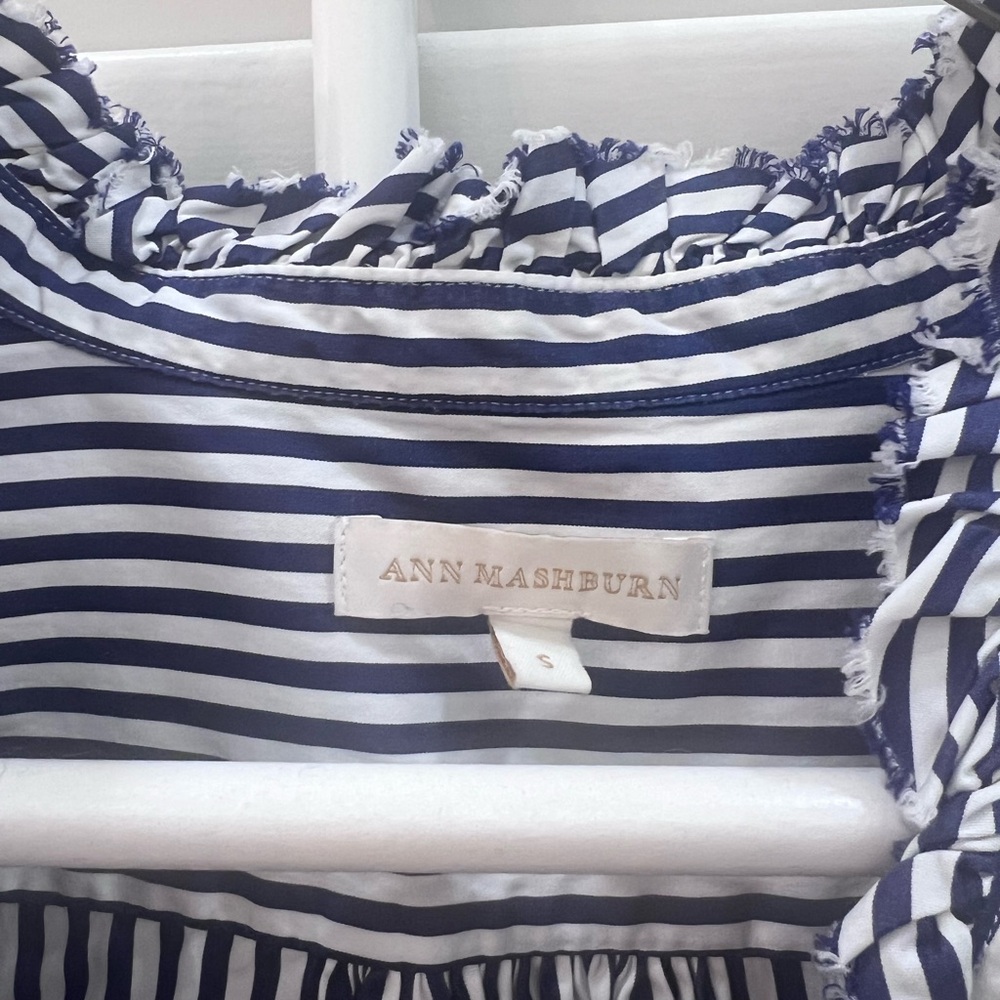 ANN MASHBURN Blue and White Striped Dress - Picture 4 of 6